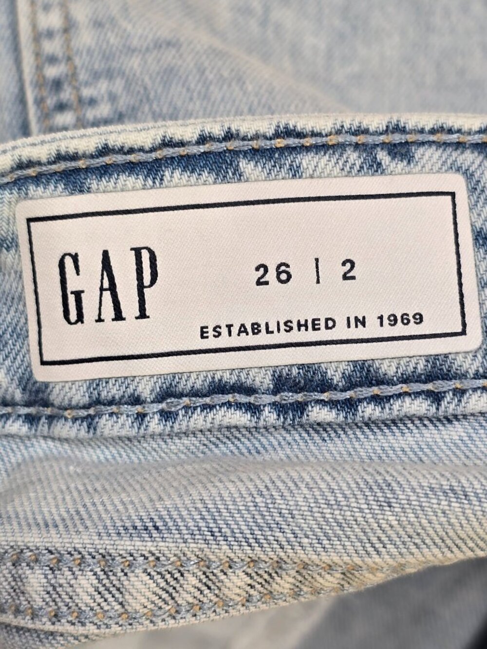Gap Y2K Light Wash Denim Pencil Maxi Midi Skirt Size 26 Modest - Picture 2 of 4